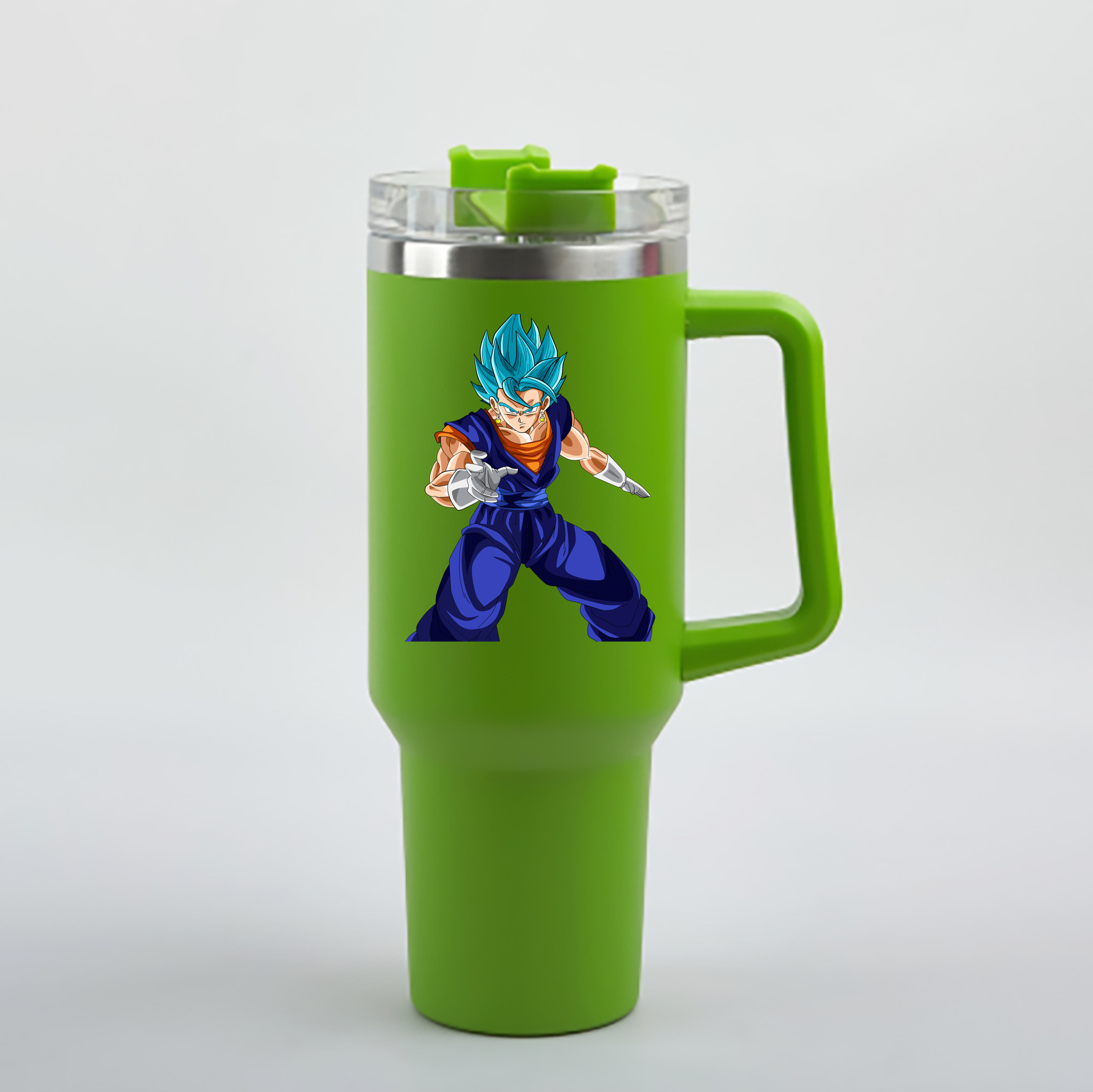 （画像用） ドラゴンボール ベジット DRAGON BALL Vegetto 1200mL車用タンブラー - クリスタルステッカー（プラスチックストロー付き）